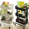 Kitchen Trolley Cart Slim Rolling 3 Tiers Storage Rack Trolley With Wheels UK