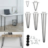 4x Premium Metal Hairpin Table Legs + Free Screws Guide+Floor Protector Feet Cap