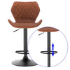 2 Bar Stools Adjustable Breakfast Kitchen Stools PU Leather Swivel Gas Lift