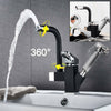Kitchen Sink Mixer Taps 360° Swivel Spout With Pull Out Spray Faucet & 2 Hose