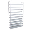 10 Tier Shoe Storage Rack Stand Organiser Cabinet Shelf Assemble no Dust Cover