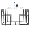 Industrial Bar Dining Table Set & 2 Chairs Seat Kitchen Furniture Wooden & Metal