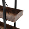 Industrial Rustic Wood Shelving Unit 5 Tier Bookcase Retro Storage Display Shelf