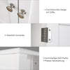 Bathroom Cabinet Floor Stand Storage Cupboard with 2 Doors Organiser Unit Wood
