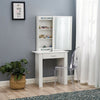 Dressing Vanity Table Makeup Desk Sliding Mirror 1 Drawer Shelves Storage White