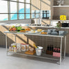High Quality Kitchen Table Worktop Work Bench Catering Backplash Stainless Steel