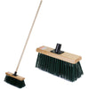 Sweeping Brush Broom Wooden Handle Soft Stiff Head PVC Sweeper Garden Outdoor