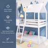 Wooden Bunk Beds 3FT Treehouse Loft Bed Kids Mid-Sleeper Cabin Bed 90x190 White