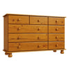 Chest of Drawers Solid Pine with 2+3+4 Drawers Bun Feet Classic Style