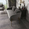 Mushroom Pleated Velvet Living Bedroom Loveseat Sofa Armchair 1/2 Seater Compact