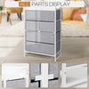 5-Drawers 4-Tier Fabric Chest of Drawer Bedroom Furniture Hallway Storage Grey