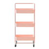 3 Tier Slim Kitchen Storage Trolley Cart Rack Tray Shelf Rolling Wheel W/ Handle