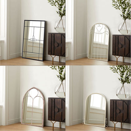 Window Style Mirror Home Decoration Wall Mount Fireplace Hallway Outdoor Mirror