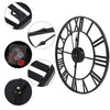 Metal 40CM 3D Wall Clock Round Antique Industrial Roman Numeral Home Cafe Decor