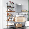 Ladder Bookcase 5-Tier Bookshelf Leaning Shelf Wall Shelves Display Stand