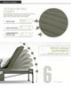Folding Bed Reclining Foldable Bed 6 Levels Adjustable Bed 1x Pillow 1x Cushion