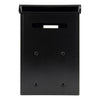 Lockable Black Steel Wall Mounted Letter Post Mail Box Mailbox Postbox Letterbox