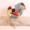 Tulip Patchwork TUB Fabric Armchair Dining Lounge Chair Seat Vintage Retro Home