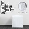White Crisp Small Toilet Cleaning Product Storage Tidy Box Unit Bathroom UK