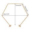 2.4M Hexagon Wedding Arch Backdrop Frame Flower Balloons Hoop Stand Decor Golden