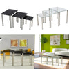 Glass Nest of Tables 3 Clear Black Modern Set Side Lamp End Table