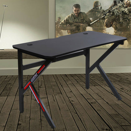 Gaming Desk Home Office PC Computer Study Table Metal Frame Workstation UK