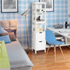 Wooden Bathroom Floor Cabinet Freestanding Cupboard Storage Organizer W/ Drawers