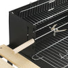 Rectangular BBQ Barbecue Steel Charcoal Grill Outdoor Patio Garden Wheels