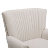 Accent Chair Armchair Upholstered Fabric Single Sofa Lounge Scalloped Back Chair