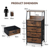 Fabric Chest of Drawer 5/7-Drawer Dresser Storage Organizer Bedroom Cabinet Unit