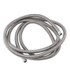 NEW QUALITY AN6 STAINLESS STEEL BRAIDED FUEL HOSE LINE OIL PETROL SILVER 3 Meter