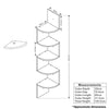 Floating Corner Shelf Wall Mounted Bookshelf Storage Display Unit 5 Tier UK