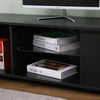 TV Unit TV Stand Cabinet with LED Lights & High Gloss Doors White/Black
