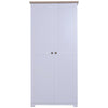172cm Wooden Storage Cabinet Cupboard With 2 Doors 4 Shelves White Pantry Closet