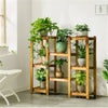 Steady Bamboo Plant Stand Multiple Holder Flower Ladder Shelf Garden Decor Rack