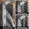 Shower Panel Column Tower w/ Body Jets Waterfall Bathroom Thermostatic Manual
