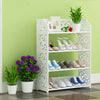 3/4/5 Tiers Shoe Rack Storage Shelf Display Stand Organiser Unit Cabinet White