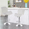 2X Bar Stools Leather Swivel Gas Lift Rest Chair Home Kitchen Pub Breakfast Seat