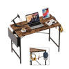 100cm Narrow Desk w/ package bag and hooks for Home Office Compute Writing Table