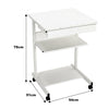 Small Rolling Computer Desk Study Writing Desk Home Office PC Table Laptop Stand