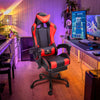 JL Comfurni Racing Gaming Home Office Chair Swivel Sports Computer Desk Recliner