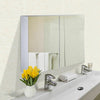 Wall Cabinet Mirror Bathroom Modern Shelf Storage Double Door MDF