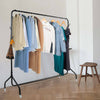 6FT Heavy Duty Metal Clothes Rail Hanging Rack Display Stand with Hat Scarf Hook