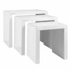 High Gloss Nest of 3 Coffee Tables Side End Table Set Living Room Furniture 40mm