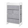 5-Drawers 4-Tier Fabric Chest of Drawer Bedroom Furniture Hallway Storage Grey
