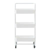 3 Tier Slim Kitchen Storage Trolley Cart Rack Tray Shelf Rolling Wheel W/ Handle