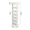 7 Tier Shoe Rack Storage Shelf Corner Shoes Cabinet Organiser Stand Unit Wood