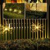 2X 120LED Garden Path Lights Solar Power Firework Lamp Starburst Stake Outdoor