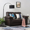Luxury 2, 3 Seater Black Brown Faux Leather Sofa Padded Settee Armchair Lounger