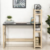 Modern Work Desk with 3 Tier Storage Shelves Home Office Study Workstation